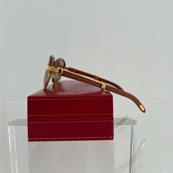 Mens Cartier Sunglasses - Wooded Frame - Picture 6 of 9